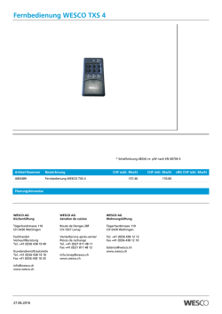 Fernbedienung WESCO TXS 4