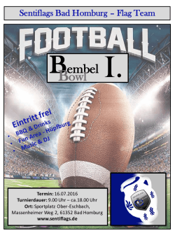 Bembel Bowl I. Flyer - SentiFlags Flag Football