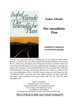 Isabel Allende Der unendliche Plan