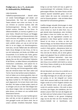 Predigt vom 5. So. n. Tr., 26.06.2016 St. Andreaskirche, Weißenburg