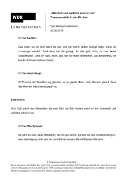 Lebenszeichen vom 26.04.2016