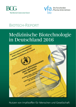 Medizinische Biotechnologie in Deutschland 2016