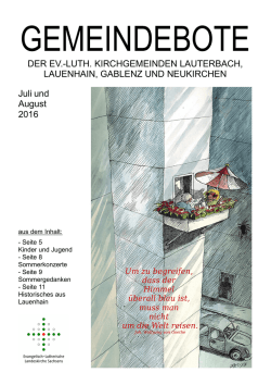 Juli / August 2016 - Luth. St.-Martins