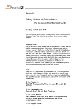 Wie Europa schlechtgeredet wurde