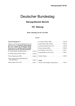 181. Sitzung - DIP21 - Deutscher Bundestag