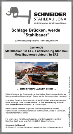 Schlage Brücken, werde "Stahlbauer"