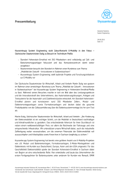 Pressemitteilung - ThyssenKrupp System Engineering