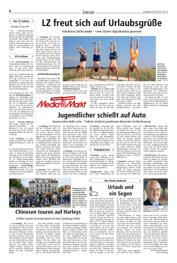 Die kleine Andacht in der Landeszeitung vom 25. Juni 2016