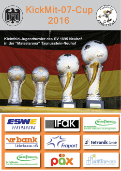 Flyer KickMit-07-Cup 2016 - Förderverein KickMit