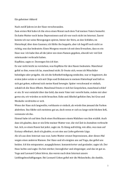 Ein geheimer Akkord Nach zw&ouml;lf Jahren ist der Hase