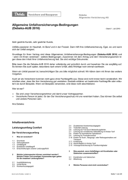 Allgemeine Unfallversicherungs-Bedingungen (Debeka