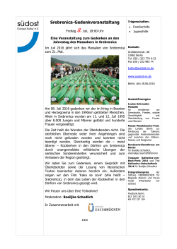 Srebrenica-Gedenkveranstaltung
