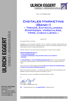 Digitales Marketing - Ulrich Eggert Consulting.Köln