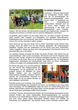 Judenbacher Steppkes verabschieden ihre Schulanf&auml;nger