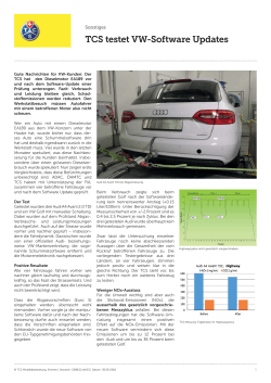TCS testet VW-Software Updates