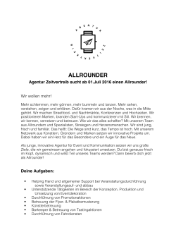 allrounder - Agentur Zeitvertreib