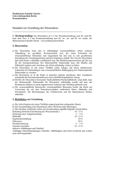 Standard zur Gestaltung - Promotionsb&uuml;ro
