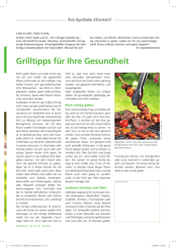 Grilltipps f&uuml;r Ihre Gesundheit