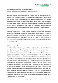 Den Spargelertrag für das nächste Jahr sichern