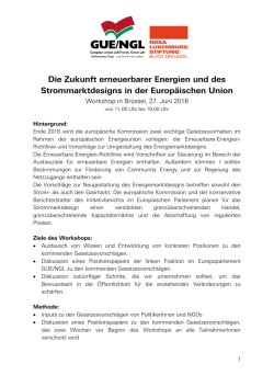 Die Zukunft erneuerbarer Energien und des