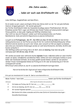Einladung für Wölflinge und Jungpfadfinder