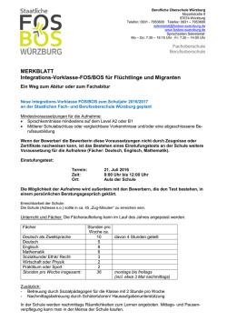 Info-Flyer FOS BOS 16/17