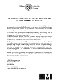 Informationen zum Projekt und Anforderungen - Uni