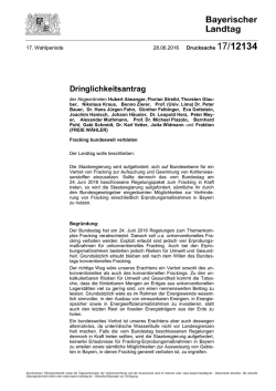 Drucksache 17/12134 - FREIE W&Auml;HLER Landtagsfraktion