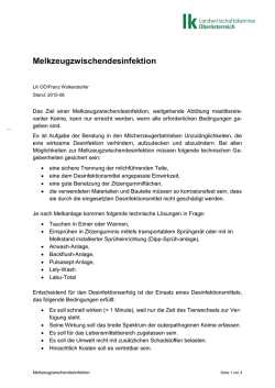 Melkzeugzwischendesinfektion
