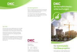 DKC Flyer Wirtschaftlichkeitsuntersuchungen