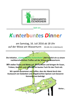 Kunterbuntes Dinner - liebenswertes Eschersheim