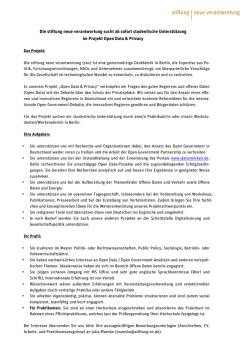 Die stiftung neue verantwortung sucht ab sofort studentische