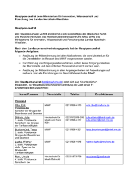 Hauptpersonalrat beim Ministerium f&uuml;r Innovation, Wissenschaft und