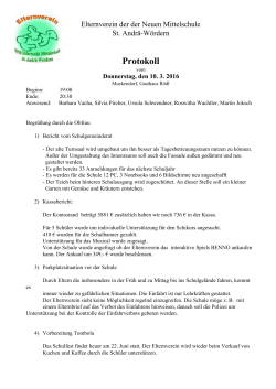 Protokoll - Informatik-Mittelschule St. Andrä