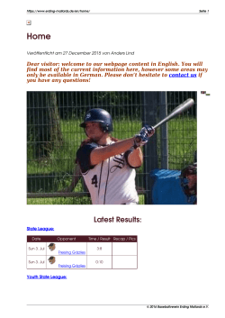 Latest Results - Baseballverein Erding Mallards eV