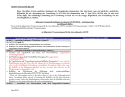 HAFTUNGSAUSSCHLUSS Diese Checkliste ist kein amtliches