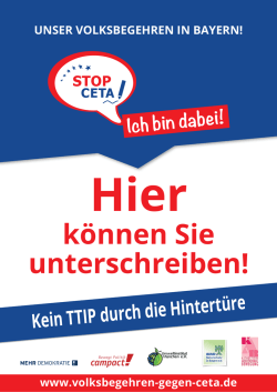 kein TTiP durch die hintertüre