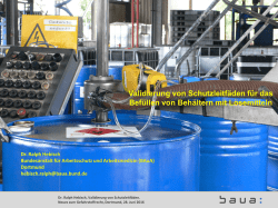 Validierung von Schutzleitfäden für das Befüllen von Behältern mit