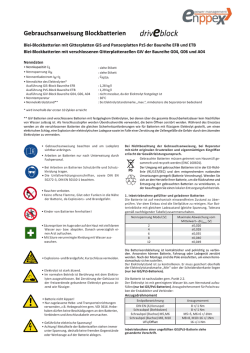 Gebrauchsanweisung Blockbatterien