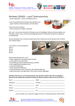 ihb News 2016Q3 - c-pro&reg; Zentrumsschutz