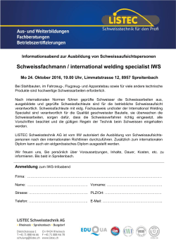 Flyer - LISTEC Schweisstechnik AG