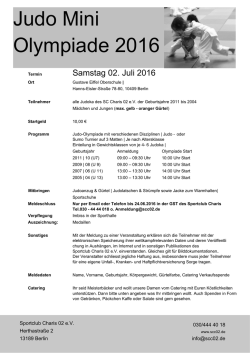 Judo Mini Olympiade 2016