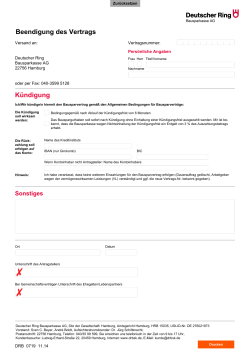 Kündigung - Deutscher Ring Bausparkasse AG