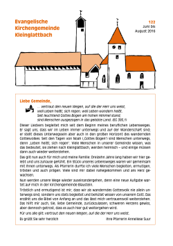 Ausgabe 122 - Evangelische Kirchengemeinde Kleinglattbach