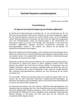Im Vorfeld der EU-Agrarratssitzung von kommenden