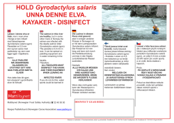Informasjon til kajakkpadlere som padler i friske elver