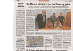 Pressebericht WAZ Genossenschaft - sparbauverein
