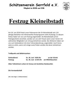 Festzug Kleineibstadt - Sch&uuml;tzenverein Serrfeld