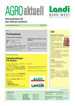 Agro aktuell Mai 2016 - Portrait LANDI Bern