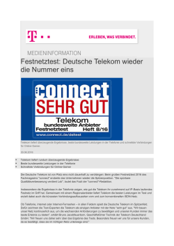 Festnetztest: Deutsche Telekom wieder die Nummer eins